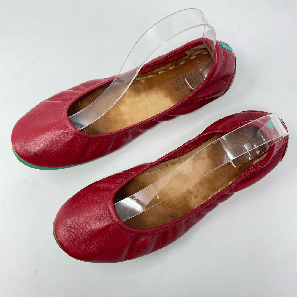 Tieks Red Leather Flats